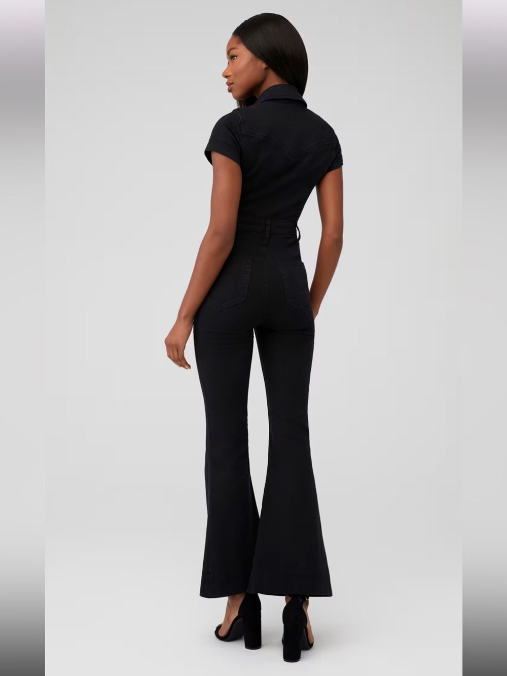 Show Me Your Mumu Women's Everhart Denim Jumpsuit in Black Size Small - Picture 4 of 11